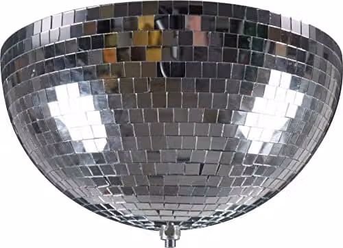FX Lab Silver Half Mirror Ball with Built In Motor, Diameter: 20 cm