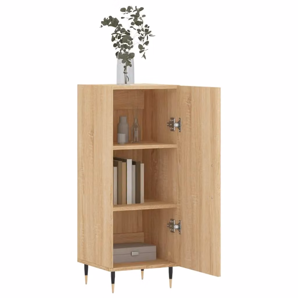 Berkfield Home Sonoma Oak Sideboard in Brown, W/D/H: 34.5 x 34.5 x 90 cm – 2
