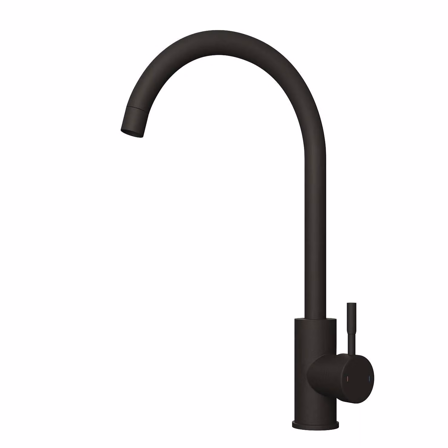 Nes Home Manhattan Single Lever Kitchen Mixer Tap with 360 Swivel Spout and Diffuser, Matte Black – 4