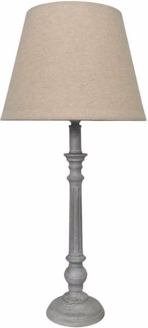 Minster Tabletop Lamp and Shade in Beige, W/D/H: 12 x 12 x 54 cm – 1