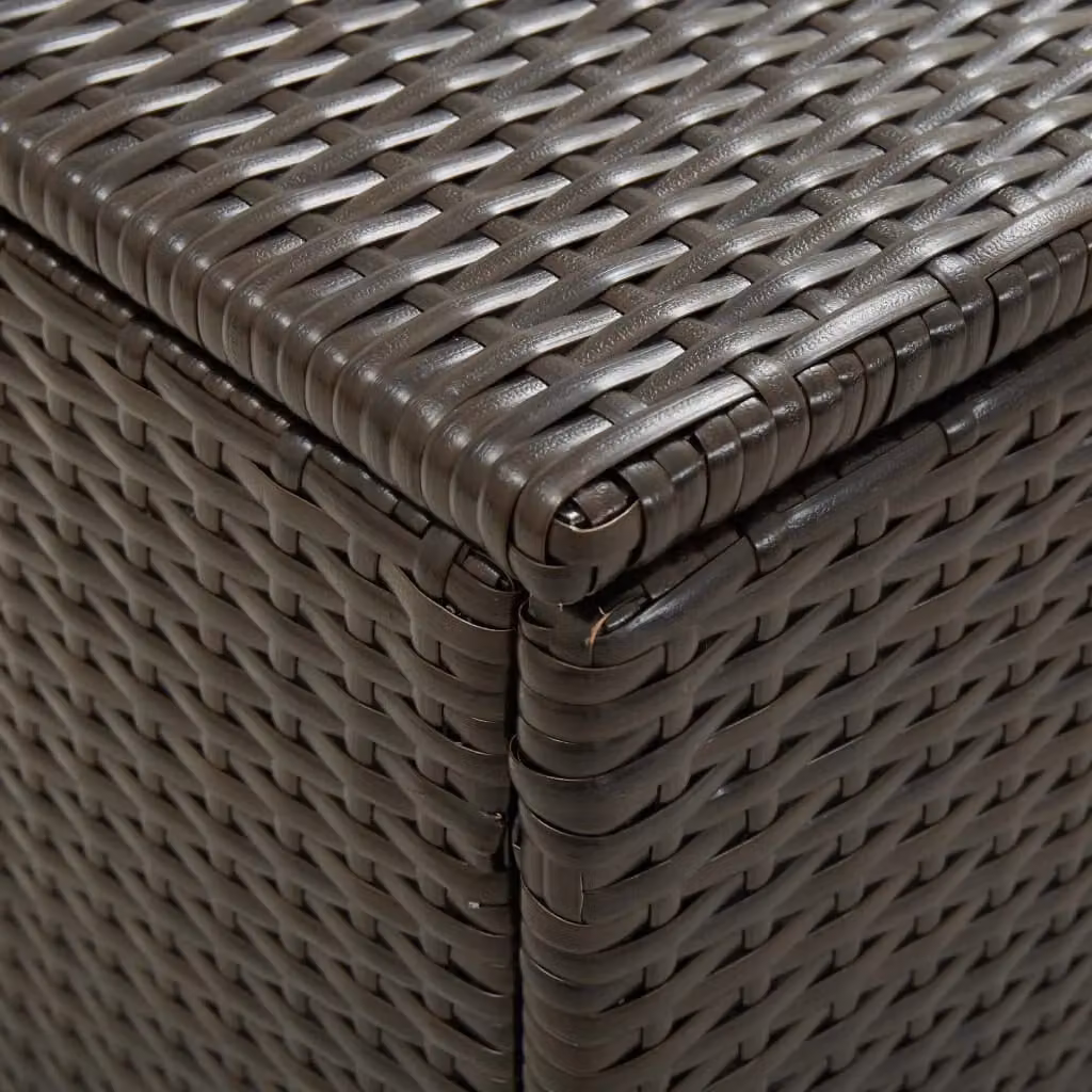 Berkfield Home Garden Poly Rattan Storage Box, Brown, W/D/H: 200 x 50 x 60 cm – 5