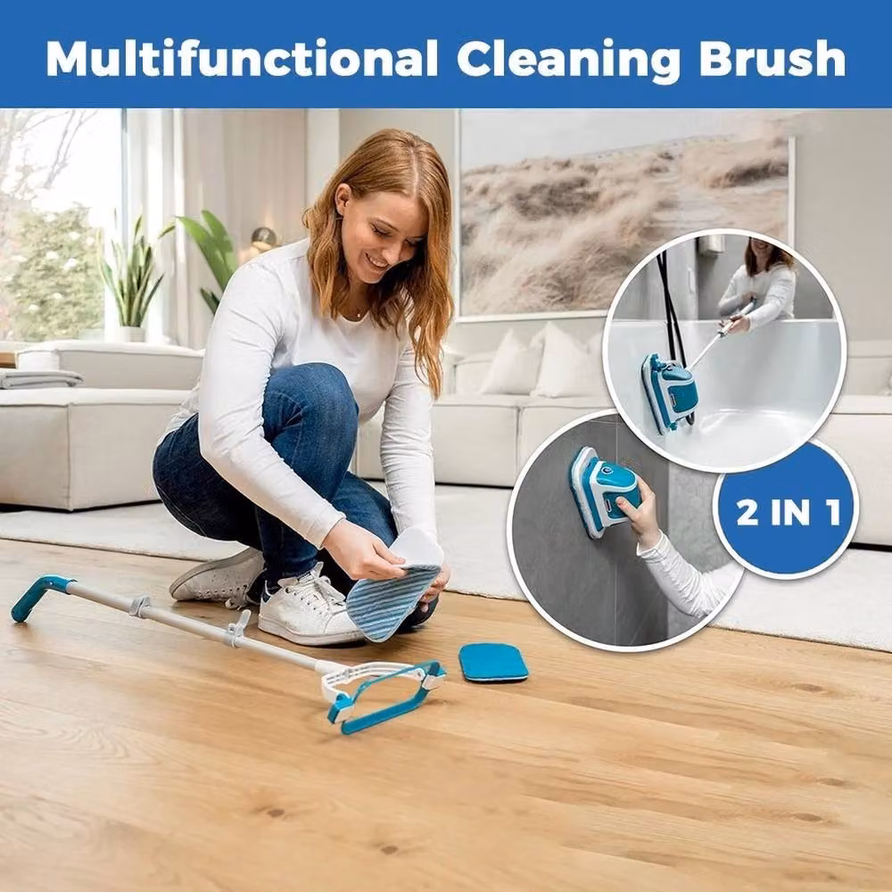NESTLUNE Cordless Rechargeable Multifunction Electric Vibration Scrub Cleaner in Blue – 2