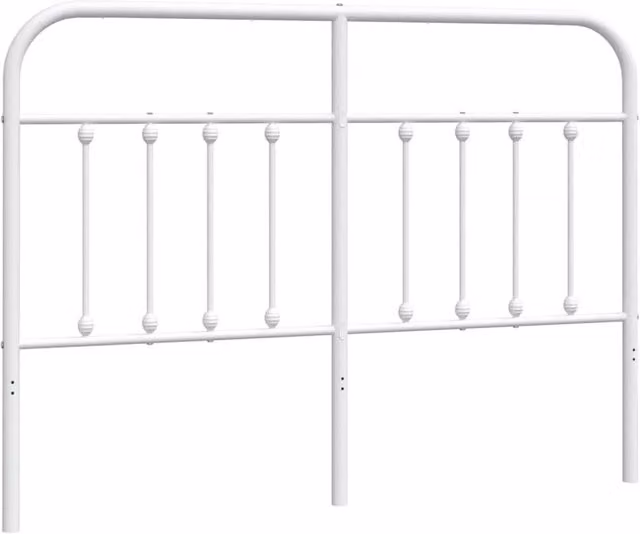 Berkfield Home Classic Metal Headboard, White, Width: 135 cm – 1
