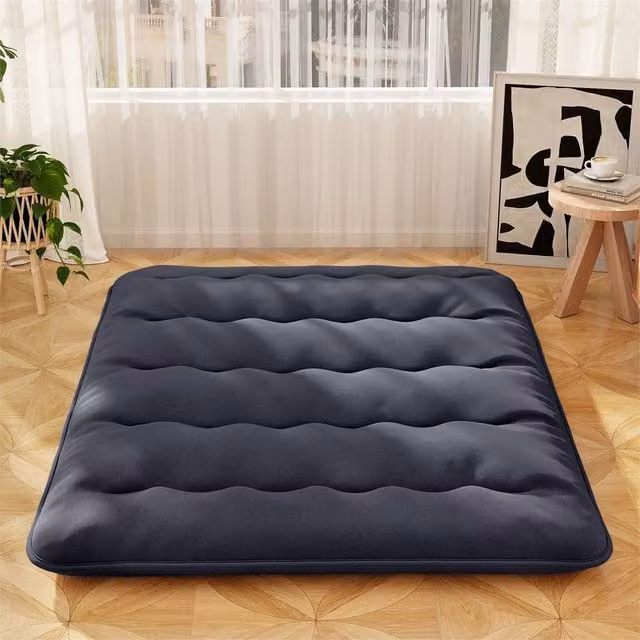 Nordara Grey Fabric Futon Floor Mattress, W/D/H: 200 x 150 x 10 cm – 1