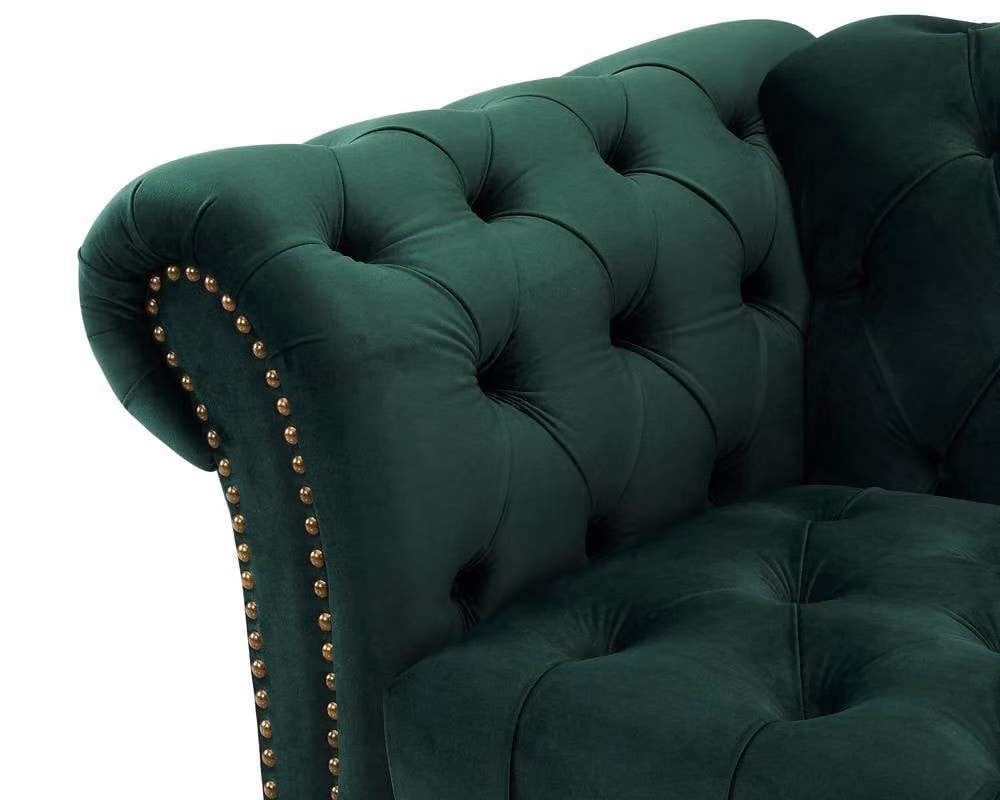 Home Detail Mayfair Green Velvet 2 Seater Chesterfield Sofa – 5