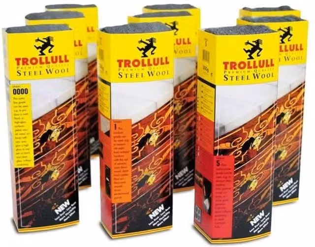 Trollull Grade 4 Stainless Steel Wool Rolls in Silver