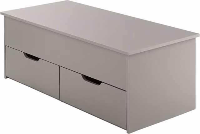 Nordara Grey Wooden Coffee Table with Liftable Top and Double Large Storage, W: 100 cm x D: 80 cm