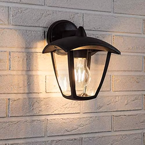 CGC Lighting Violet Black Outdoor Wall Lantern with Transparent Glass and Aluminium Body – 2