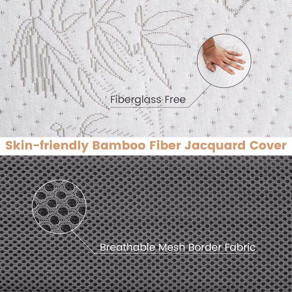 Costway King Size Tri-fold Gel-Infused Memory Foam Mattress Topper in White, W/D/H: 180 x 200 x 10 cm – 3
