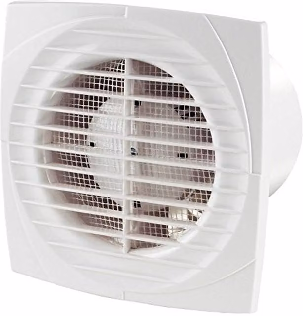 Blauberg UK LINE-100-T 100mm Low Profile Slimline Bathroom Extractor Fan with Timer in Grey