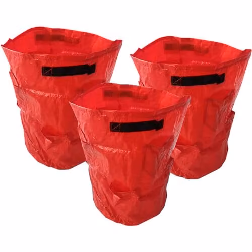mysmartbuy Set of 3 Red Tomato Grow Bags and Extra Deep Planters with Handles, H50 x 40cm Dia – 2