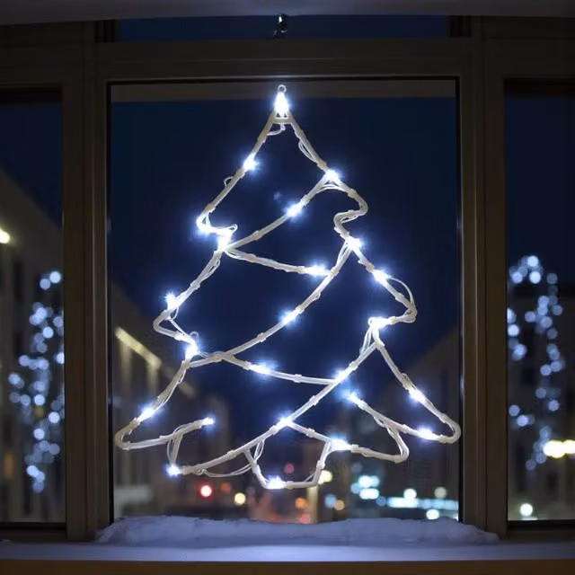 Garden Greatness Cool White LED Christmas Tree Window Star Light
