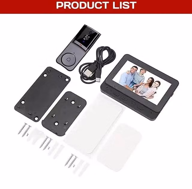 SPETLEK 2.4G Wireless Video Doorbell with Smartphone Camera, Grey – 1