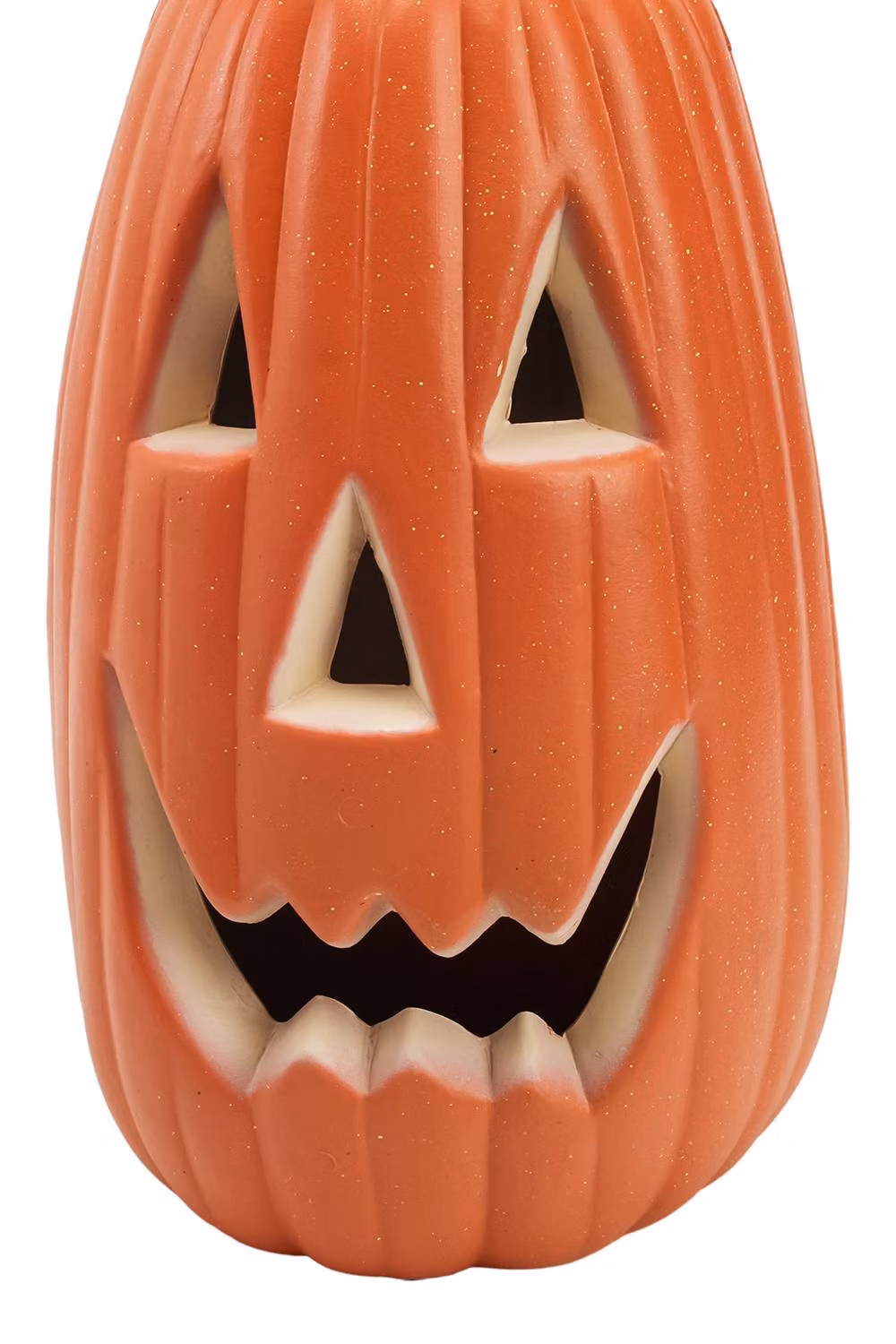 H&O Direct Orange Halloween LED Long Pumpkin Lantern with Hollow Plastic Design, H 34 cm x W 20 cm – 4