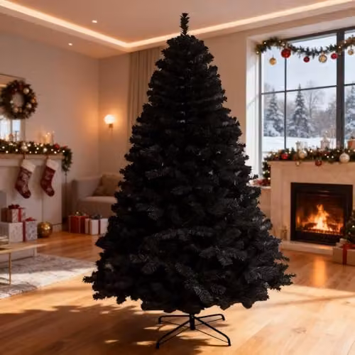 Shatchi Black Alaskan Pine Artificial Christmas Tree – 2