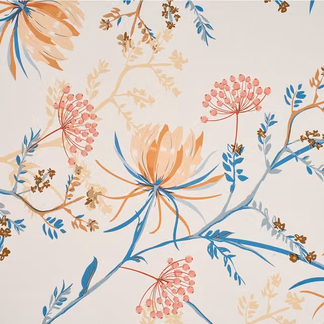 Livingandhome Self-Adhesive Floral Wallpaper in Multi-Colour and Yellow