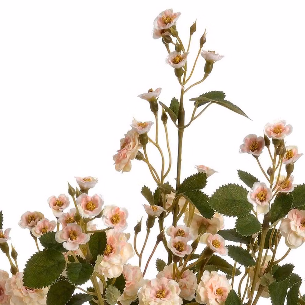 Hill Interiors Faux Wild Meadow Rose in Beige and Pink – 2