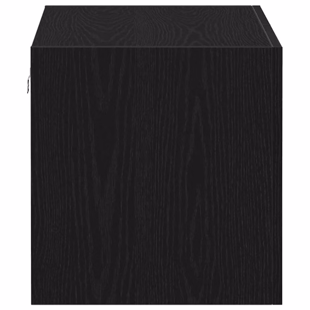Berkfield Home Black Oak Wall Mounted Cabinet with Hinged Doors, W: 80 cm, D: 40 cm, H: 39 cm – 4