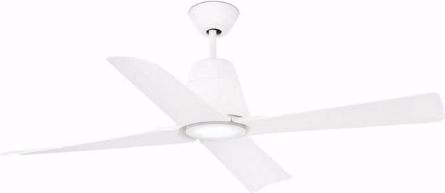 Netlighting Typhoon LED White Ceiling Fan with DC Motor and Remote Control, 3000K Warm White