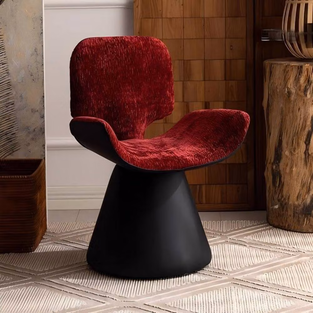 Rolipo Modern 360 Swivel Vanity Stool in Red and Black – 3