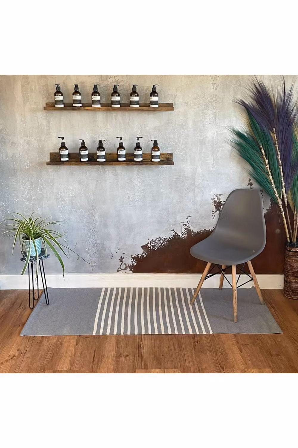 KDMD Grey Woven Indian Cotton Rug, W/D/H: 70 x 170 cm – 2