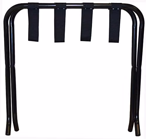 Harbour Housewares Folding Metal Luggage Rack in Black, W/D/H: 55.0 x 38.0 x 67.0 cm – 3