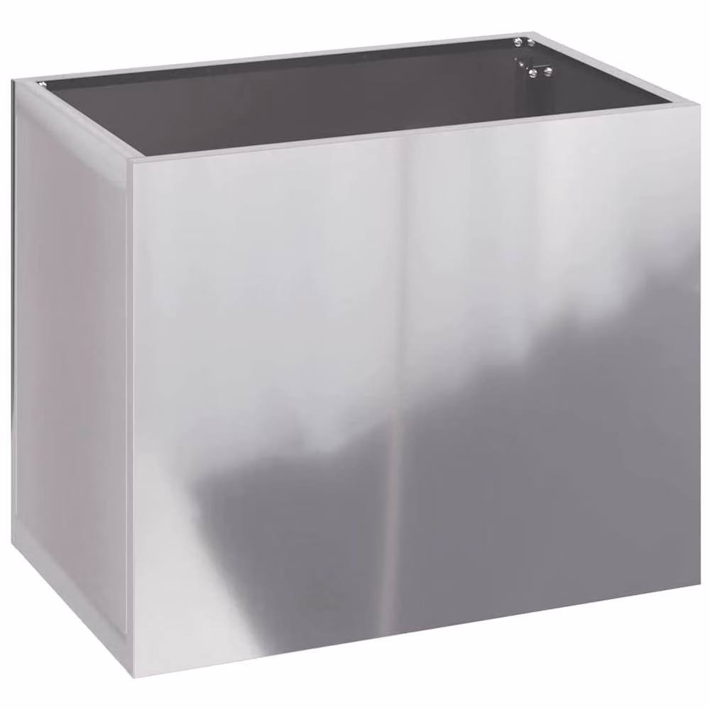 Berkfield Home Silver Galvanised Steel Garden Planter Tub W/D/H: 50 x 32 x 40 cm – 3