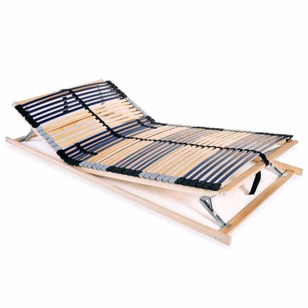 Berkfield Home 7-Zone Slatted Bed Base with 42 Cambered Wood Slats, W/D/H: 100 x 200 cm – 2