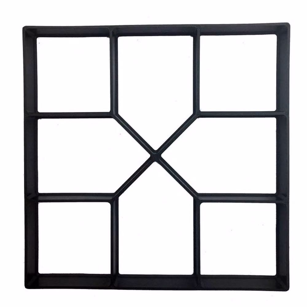 FLAVORA 2-Piece DIY Concrete Path Paving Stone Mold, Black, W: 100 cm x D: 1000 cm – 2