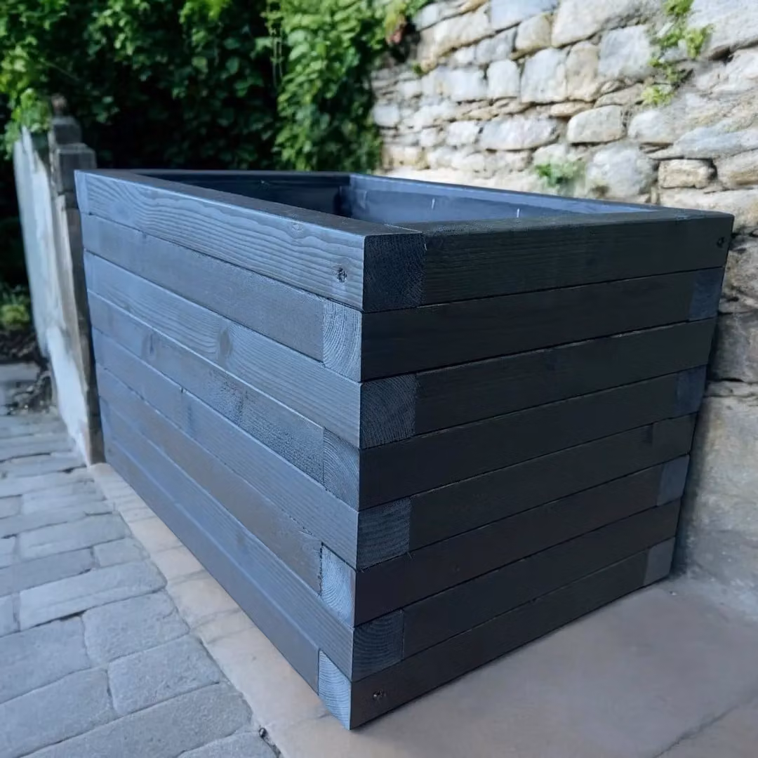 Buttercup Farm Norfolk Wooden Raised Bed Planter in Blue, Black or Gold, W: 40 cm, H: 60 cm, L: 210 cm – 3