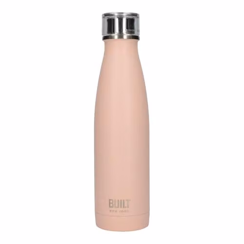 Built NY Double Walled Stainless Steel Insulated Water Bottle, 480 ml, Pink