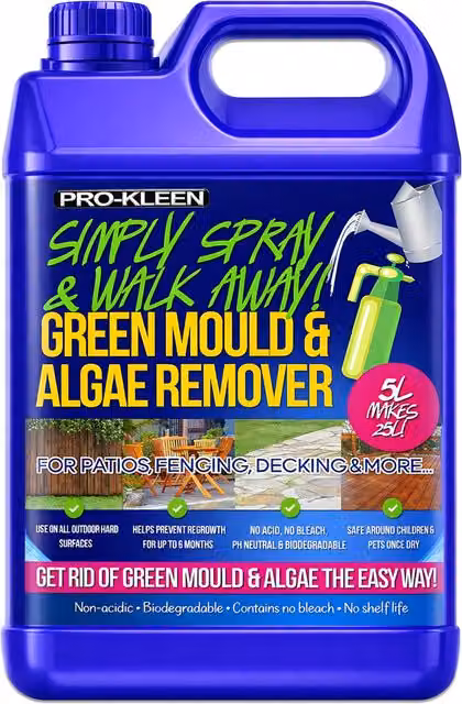 Pro-Kleen Patio Cleaner Mould and Algae Killer, Blue, 5 l – 4