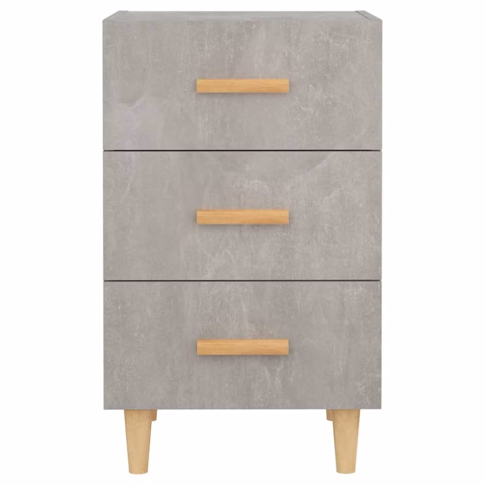 Berkfield Home Elegant Bedside Cabinet in Concrete Grey, W/D/H: 40 x 40 x 66 cm – 2