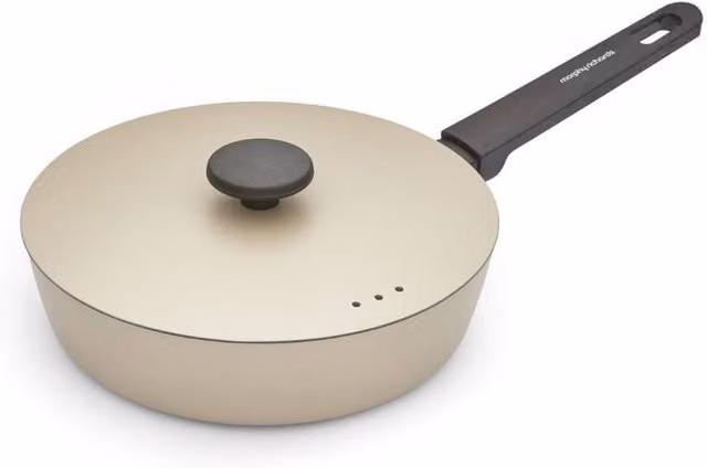 Morphy Richards Non-Stick Forged Aluminium Saute Pan, Beige, 24 cm – 1