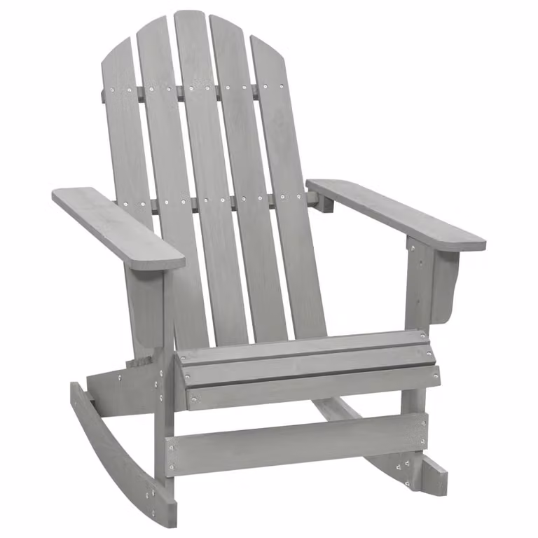 Berkfield Home Grey Pine Wood Garden Rocking Chair