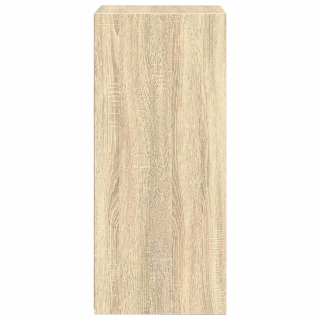 Berkfield Home Sonoma Oak Sideboard in Brown and Beige, W/D/H: 50 x 41 x 93 cm