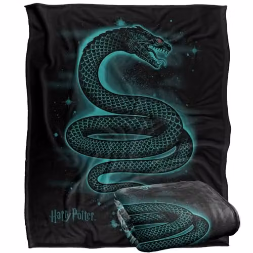 LOGOVISION Harry Potter Basilisk Stars Silky Touch Super Soft Fleece Throw Blanket, Multicolour, W: 152.4 cm x L: 152.4 cm