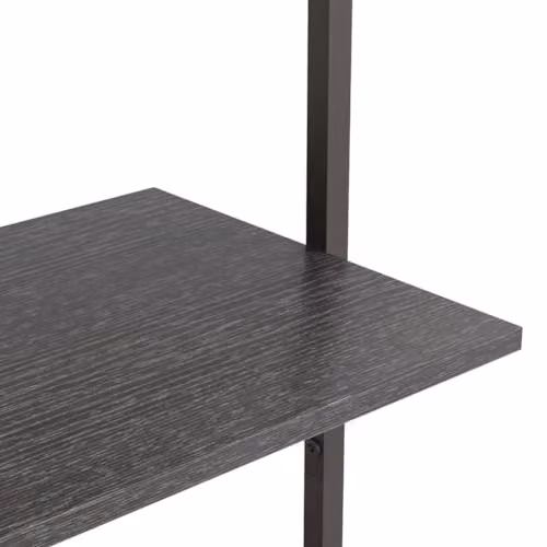 vidaXL 5-Tier Black Metal Ladder Leaning Shelf, W: 64 cm, D: 35 cm, H: 185 cm – 2