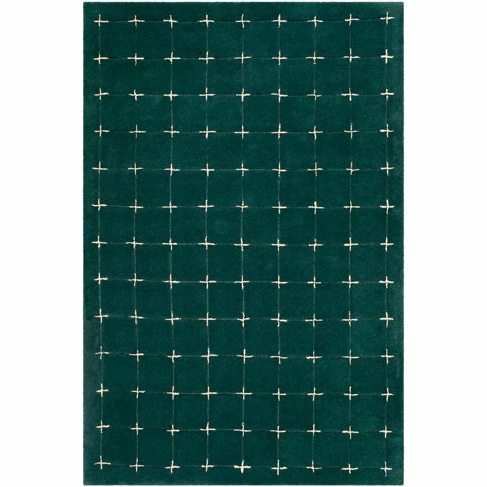 Livabliss Brook Hand-Tufted Wool Modern Living Room and Bedroom Rug in Green, Red and Grey, W: 185 cm, L: 275 cm – 2