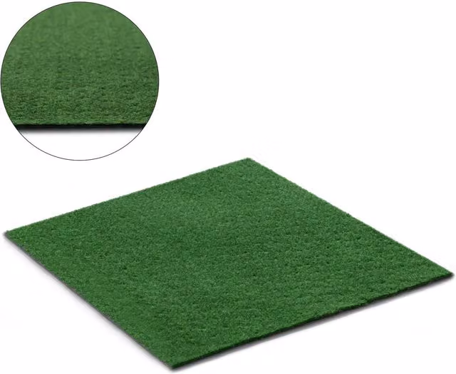 RugsX Green Artificial Grass Patio Rug, UV Resistant Polypropylene, W: 200 cm, L: 450 cm