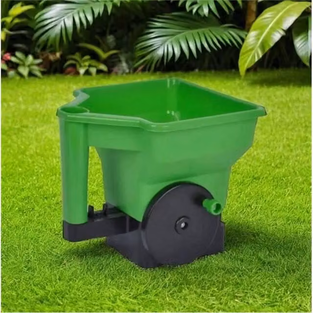 SPETLEK 3L Green Handheld Manual Rotary Broadcast Lawn Seed and Fertiliser Spreader – 1