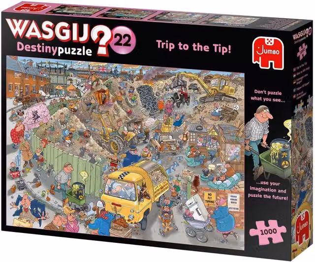 Wasgij Destiny 22 A Trip to the Tip! 1000 Piece Jigsaw Puzzle in Multicolour and Yellow