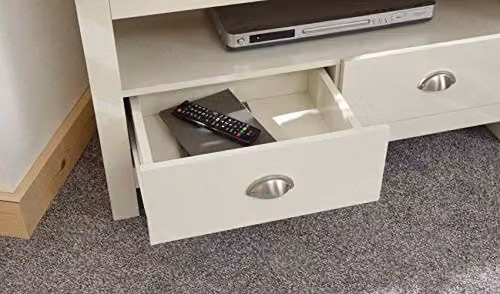 GFW Lancaster Country Style Corner TV Unit in White and Oak, W/D/H: 95.0 x 45.0 x 51.0 cm – 5