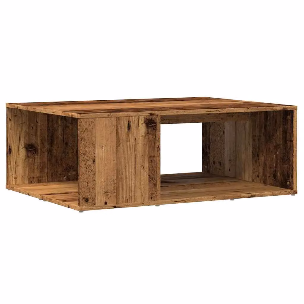 Berkfield Home Old Wood Coffee Table in Brown, W/D/H: 90 x 67 x 33 cm – 2
