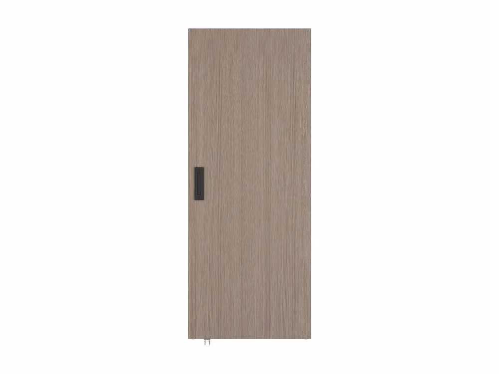 Vente-unique Reversible Minimalist Sliding Door in Wood and MDF with Invisible Rail, Brown, W: 236.22 cm, H: 236.22 cm – 2