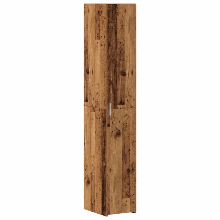 Berkfield Home Old Wood Highboard in Brown, W/D/H: 30 x 42.5 x 185 cm