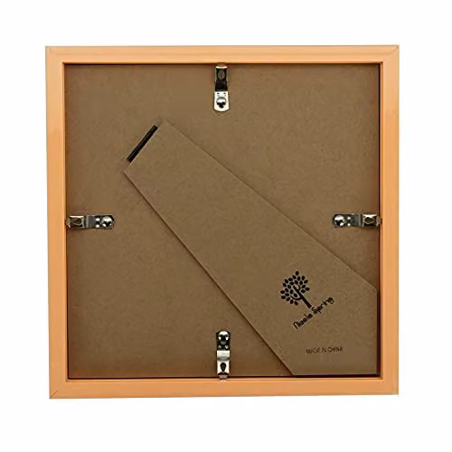 Nicola Spring 2 Piece Brown Wood 3D Shadow Box Photo Frame Set with Glass Aperture and 4 x 4 Mount – 2