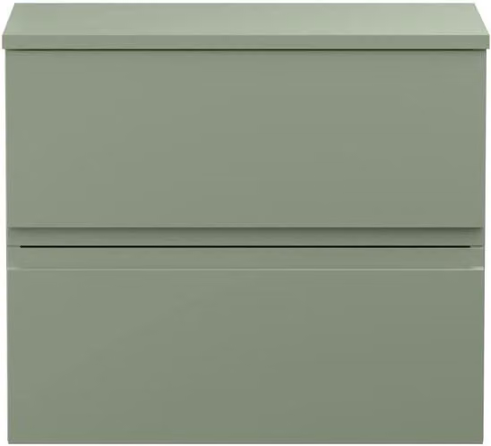 Balterley Mavesyn 2 Drawer Wall Hung Vanity Unit, Satin Green, W: 60 cm