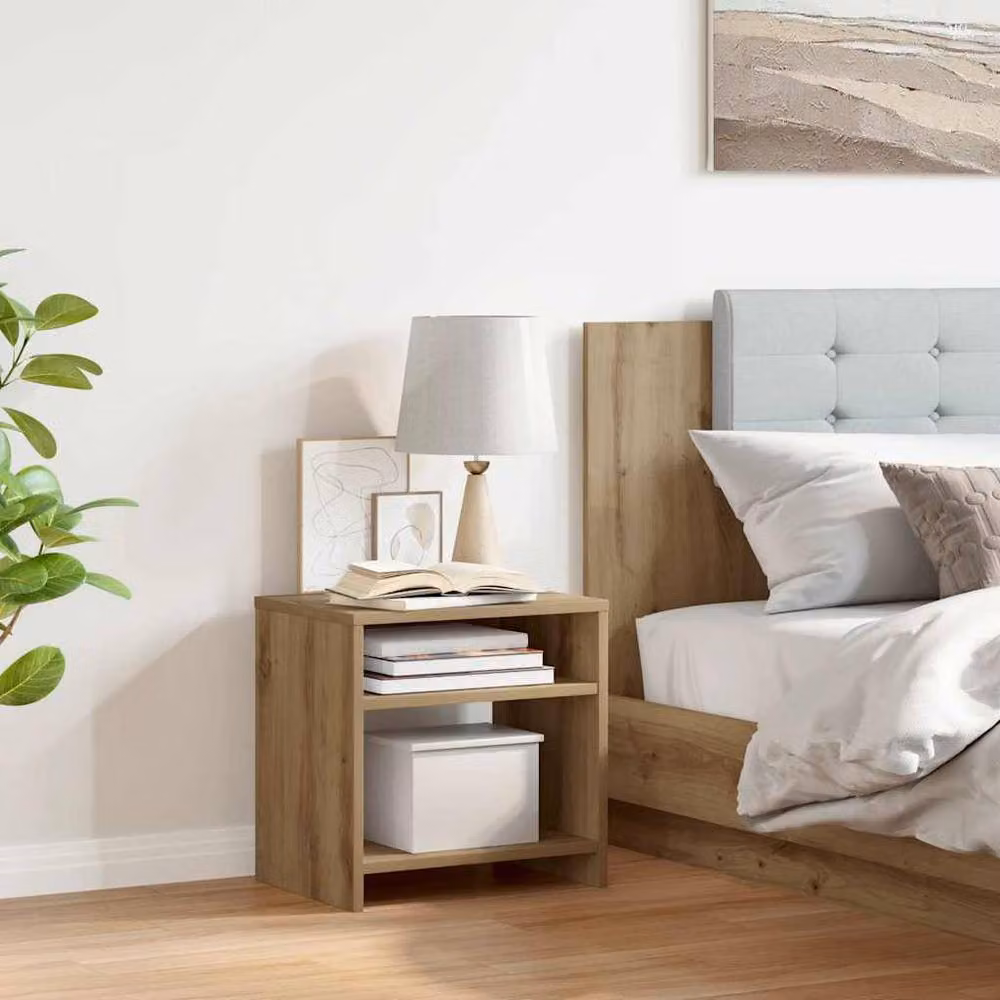 Berkfield Home Artisan Oak Bedside Cabinet in Brown, W/D/H: 40 x 30 x 40 cm – 3