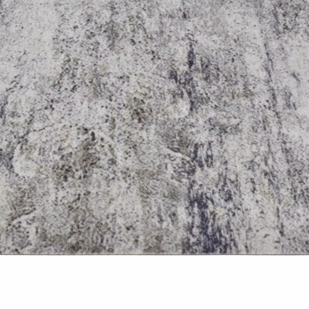 Berkfield Home Washable Grey Velvet Kitchen Rug with Stone Look, W: 45 cm, L: 150 cm – 2